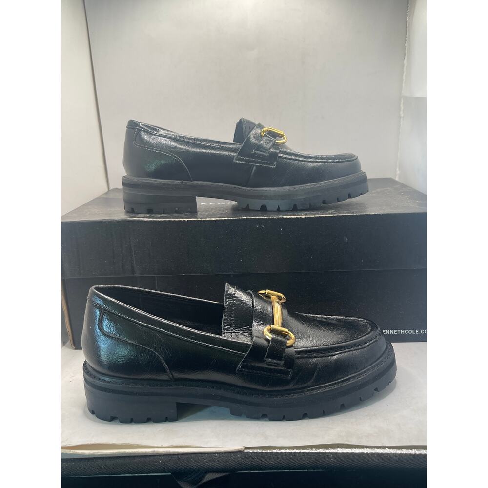 Steve Madden Women's Black Mistor Patent Loafer Slip On's Sz 5